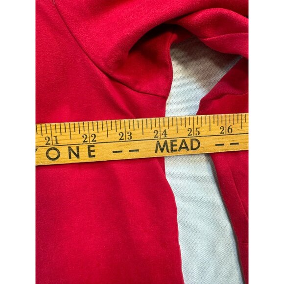 Catherines Womens Button-Up Top Shirt Blouse 14/16WP Petite Red Holiday Christma - Picture 5 of 9